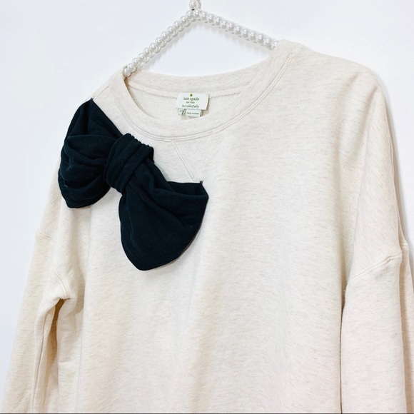 Kate Spade Shanghai Bow Sweatshirt in Oatmeal - Picture 4 of 8